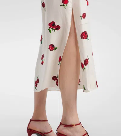 Khaite Sicily Printed Silk Midi Dress