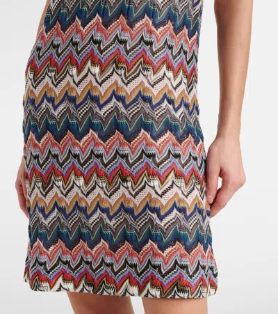 Missoni Zigzag-embroidered Wool-blend Dress