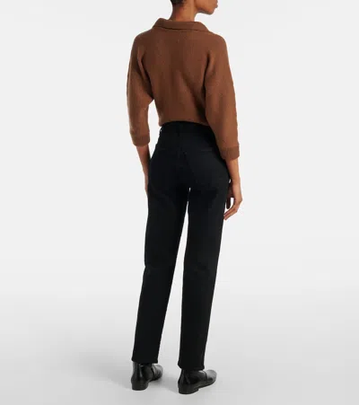 Khaite Viv Straight Jeans In Black