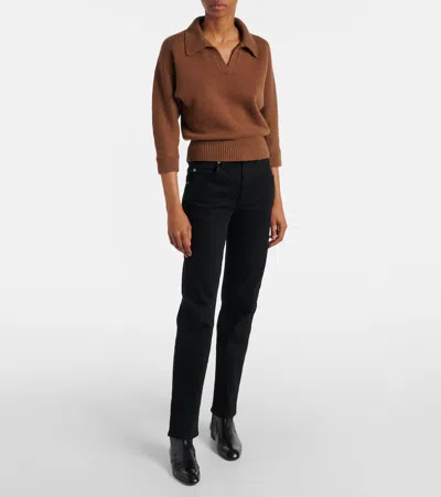 Khaite Viv Straight Jeans In Black