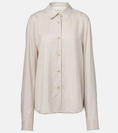 Khaite Agro Striped Silk Shirt