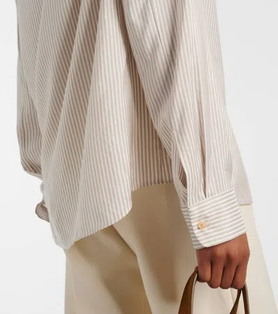 Khaite Agro Striped Silk Shirt