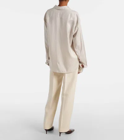 Khaite Agro Striped Silk Shirt