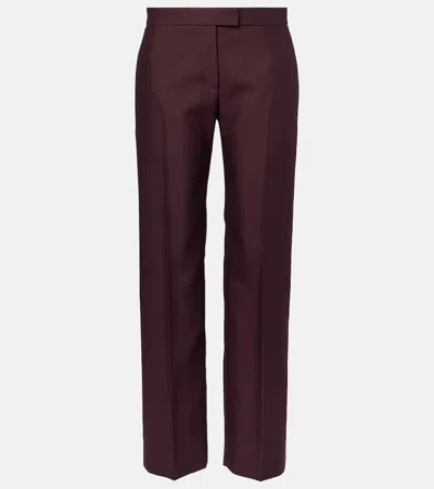 Khaite Callen Wool And Silk Straight Pants