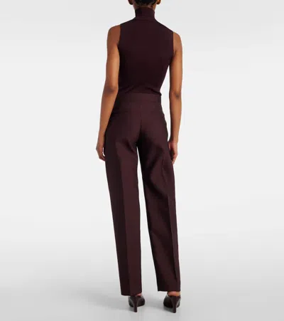 Khaite Callen Wool And Silk Straight Pants
