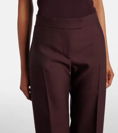 Khaite Callen Wool And Silk Straight Pants