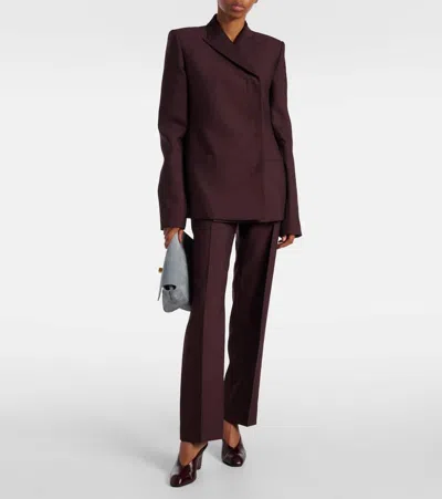 Khaite Callen Wool And Silk Straight Pants
