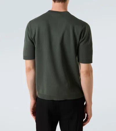 Gucci Silk Cotton Knit T-shirt With Intarsia