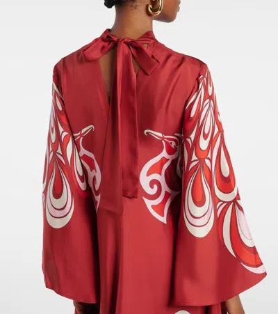 La Doublej Magnifico Printed Silk Twill Maxi Dress