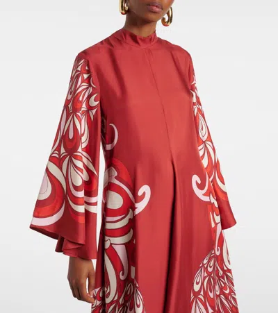 La Doublej Magnifico Printed Silk Twill Maxi Dress