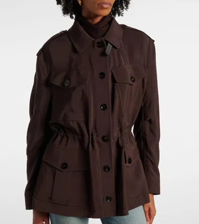 Tom Ford Button-fastening Flap-pocket Jacket In Brown