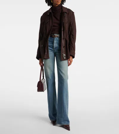 Tom Ford Button-fastening Flap-pocket Jacket In Brown