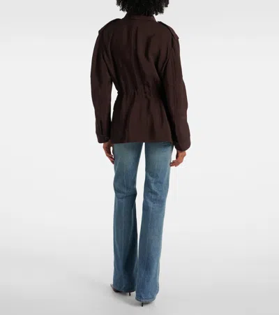 Tom Ford Button-fastening Flap-pocket Jacket In Brown