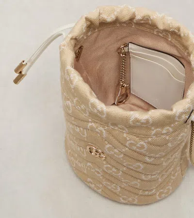 Gucci Gg Marmont Mini Denim Bucket Bag