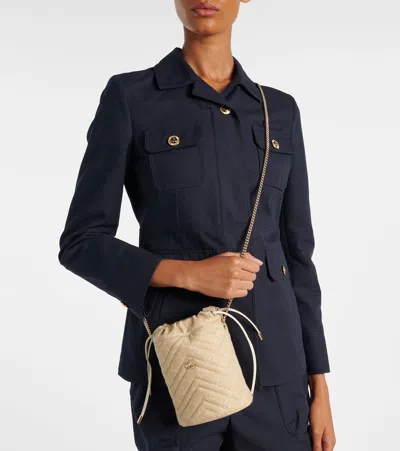 Gucci Gg Marmont Mini Denim Bucket Bag