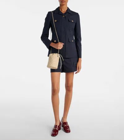 Gucci Gg Marmont Mini Denim Bucket Bag