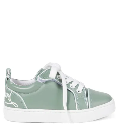 Christian Louboutin Funnyto Leather Sneakers In Green