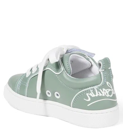 Christian Louboutin Funnyto Leather Sneakers In Green