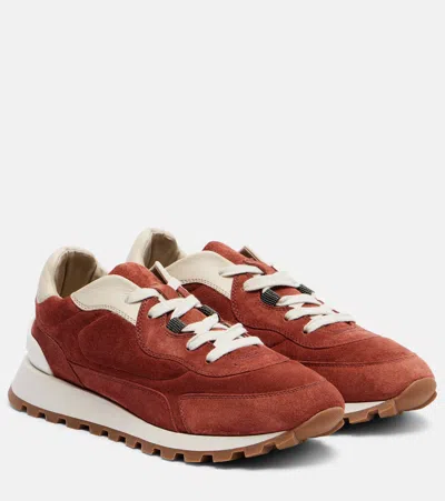 Brunello Cucinelli Monili Suede Sneakers