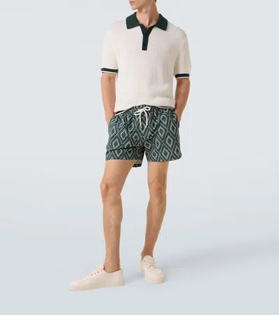 Frescobol Carioca Vidal Pointelle Cotton Polo Shirt In White