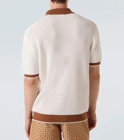 Frescobol Carioca Vidal Pointelle Cotton Polo Shirt In White