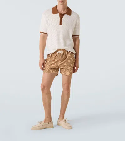 Frescobol Carioca Vidal Pointelle Cotton Polo Shirt In White