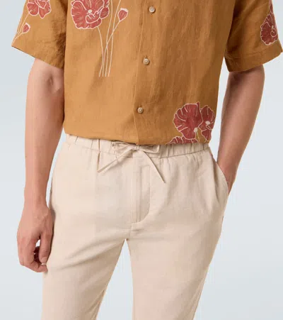 Frescobol Carioca Oscar Linen And Cotton Straight Pants