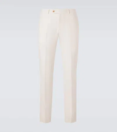 Frescobol Carioca Affonso Linen Straight Pants In White