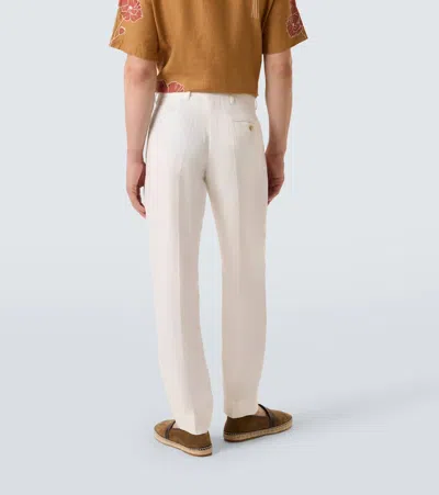 Frescobol Carioca Affonso Linen Straight Pants In White