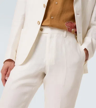 Frescobol Carioca Affonso Linen Straight Pants In White