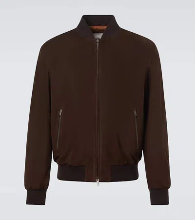 Tod's Tods Suede Bomber Jacket In Brown