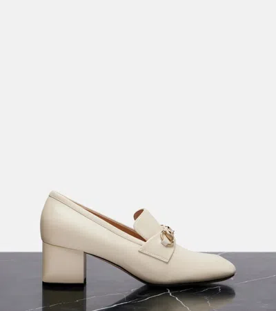 Gucci Lady Horsebit Nappa Leather Pumps In Neutral