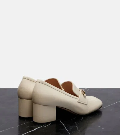Gucci Lady Horsebit Nappa Leather Pumps In Neutral