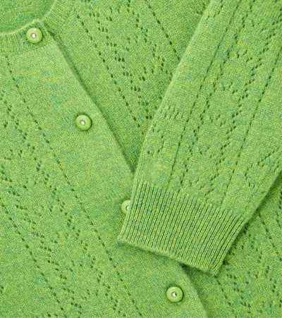 Bonpoint Josiane Pointelle Cashmere Cardigan In Neutral