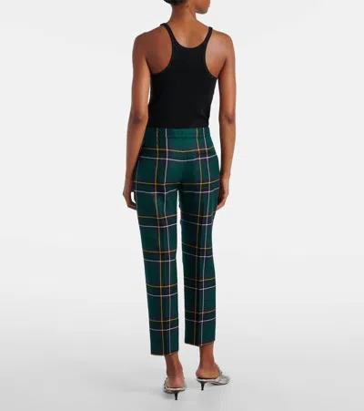 Alexander Mcqueen Plaid Wool Straight Pants