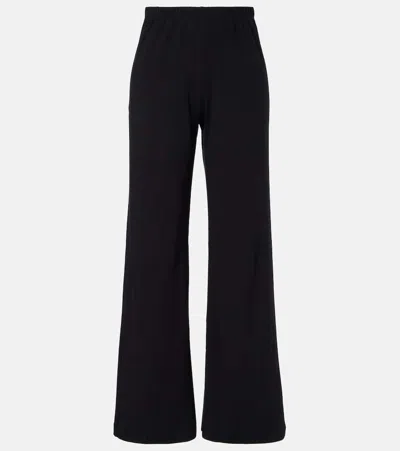 Leset Nando Ribbed-knit Cotton Sweatpants In Black