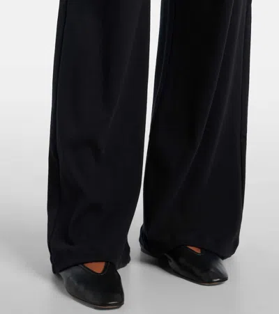 Leset Nando Ribbed-knit Cotton Sweatpants In Black