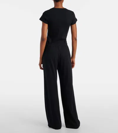 Leset Nando Ribbed-knit Cotton Sweatpants In Black