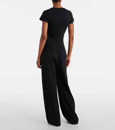 Leset Pointelle Mini Short In Black