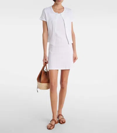 Leset Pointelle Cotton Cardigan