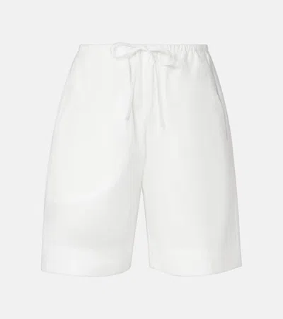Leset Kyoto Cotton Shorts In White