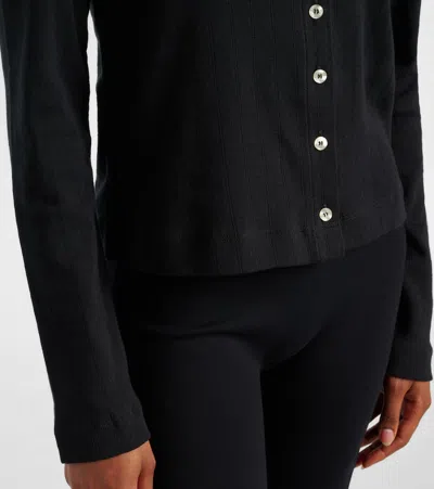Leset Pointelle Cotton Cardigan