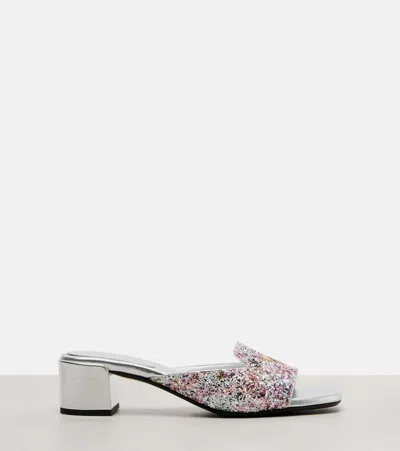 Jimmy Choo Dina 45 Glitter Mules In Multi