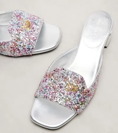 Jimmy Choo Dina 45 Glitter Mules In Multi