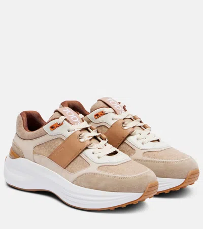 Tod's Leather-trimmed Sneakers