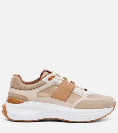 Tod's Leather-trimmed Sneakers