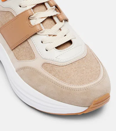 Tod's Leather-trimmed Sneakers