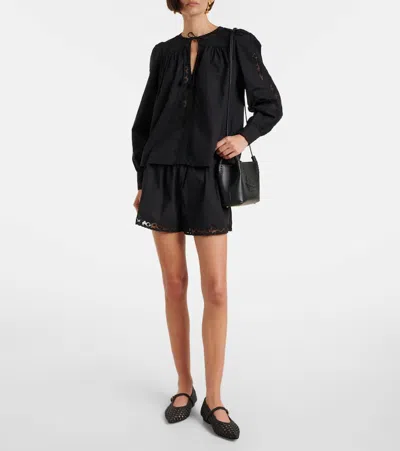 Ulla Johnson Kady Lace-trimmed Cotton Blouse