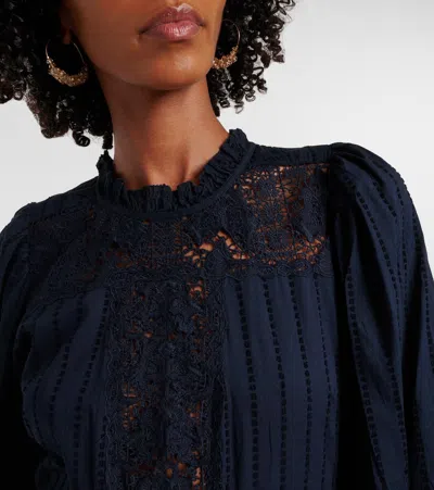 Ulla Johnson Amelie Lace And Cotton Midi Dress