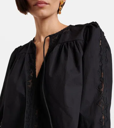Ulla Johnson Kady Lace-trimmed Cotton Blouse